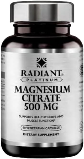 Magnesium Citrate 500mg | Support Healthy Nerve & Muscle Function | 90 Veg Capsules
